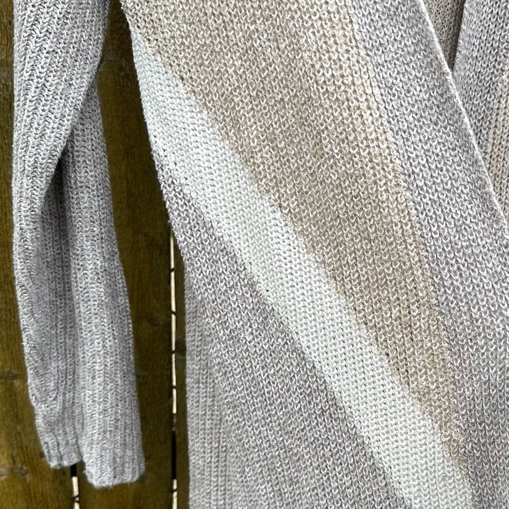 Maurices Chevron Colorblock Open Front Duster Car… - image 3